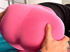 grannie webcam. Busty babe is stuck so the man decided to have fun
