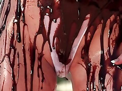élégant miel aux cheveux noirs farci avec un gros wwwnaijaxxx vodeos noir