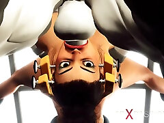 sci-fi sex cyborg fickt hart eine heiße brünette im sperrgebiet