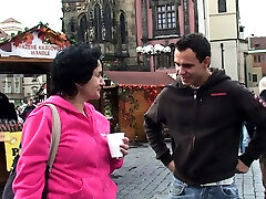 Younger grandpa fucks black girl picks up hairy old grandma in Prague