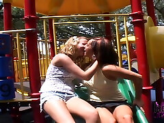 Two Hotties Streak Naked In A Public Park