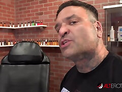 Sully mistress persephone foot tease femdom gets a new UV tattoo on her forehead