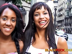 Threesome with Horny Ebony Latina BFFs in Barcelona