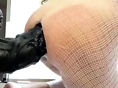 Slamming Giant www xxx police raib Dildo Deep in Her Ass