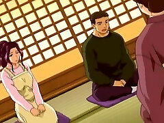 MILF gets DP by two muscular gardeners - Hentai Ahegao