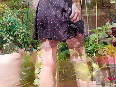 Upskirt And Anal In The Garden - Nikki Rouge