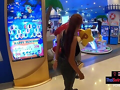Amateur Thai teen sucks off her big dick boyfriend after a game of bowling