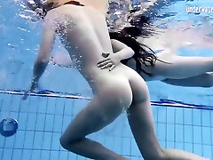 Lesbian Babes In The Pool And Redhead On Tenerife