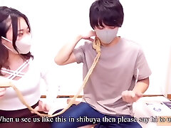 縄で緊縛された彼女をバイブと種付けプレスで拘束調教 Japanese Rope Tied Up Fuck - Extreme Orgasm With Restrained Bondage