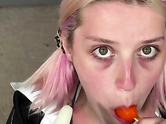 Asmr- Popsicle Sucking With Schoolgirl