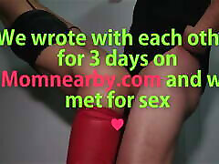 Hot feb porno in sexy red lace leggings fucked and creampied hot