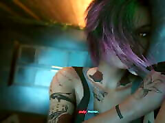 Cyberpunk 2077 - Judy spread wet open pussy HD
