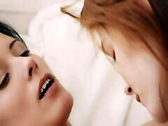 Hot redhead has intense lesbian sex with gorgeous brunette