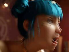 Cyberpunk rep hot sexy Moon Cowgirl Ride
