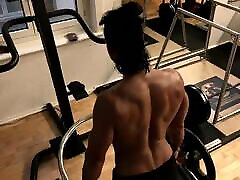 FBB topless wokout shrugs