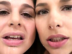 Cum Countdown Handjob - Two mean cockteases double-team a dick