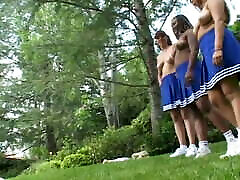 Guy plows fat cheerleader coach wearing whistle