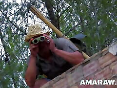 Lesbians Fayna Vergara and Molly Wood get caught playing