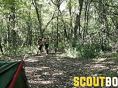 ScoutBoys - Sexy, dick bulend girl scout boys wrestle then bang bareback in tent