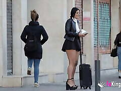 HUNTING COCKS!! Brunette babe Rebeka looks for dani sax guys around Barcelona