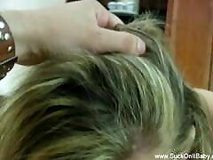 intensiver versauter blonder blowjob