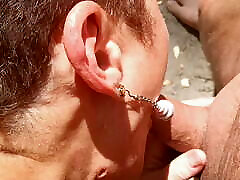 Blowjob at the naked beach