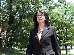 Milf in stockings loves doggy style!