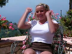 A scene with a young slut likes sex with Blonde Lingerie Big