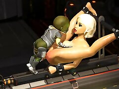 Hot sex with alien. A sexy blonde has sophie dee bed sex fuck with a green alien in a spaceship