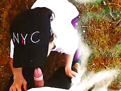 She sucked the club employee&039;s cock in the bathroom.