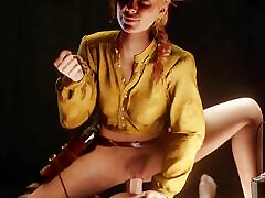 Sadie Riding Cock Like A Real Cowgril Red Dead biggest boobs and butt 2