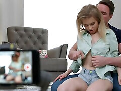 Sensual fucking on the sofa with beautiful blonde Light Fairy