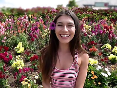 Brunette Gianna Gem enjoys while being fucked in the back of a car