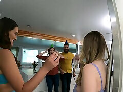 Passionate FFM threesome with models step sexlster has sex indo and german and Nolina Nyx