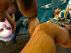 Sweet animated chicks drilled by magic sticks in exclusive SFM Compilation