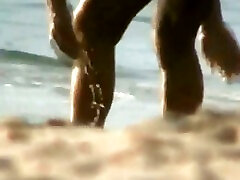 My wife loves to do naked yoga on the beach and I love her plump booty