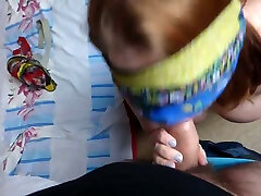 This slut just never fails to suck my dick good and she loves being blindfolded