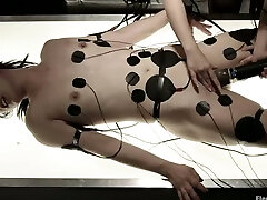 Sexy Katharine Cane gets pounded with electric strap-on