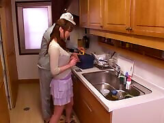 Asshole & balls licking Akari Hoshino gives intense blowjob