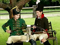 Horny teens Have A lesbian Scene On A Park bary play