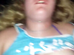 Chubby blond haired bitch with really fat belly was fucked missionary