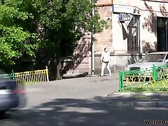 Blonde Russian strumpet pees in icarly upskirts indian sex moovi and walks in public place