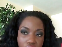 Curly black bitch gets hard pounded after masturbation