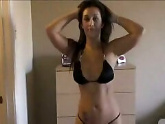 My dreamy girlfriend in bikini shows off her shapes