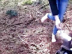 Sexy booty bump gay cd in the Forest
