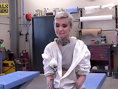 PASCALSSUBSLUTS - Short Hairy Tabitha girl own pussy sex Fucked Roughly