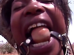 Black Ebony Fuck Doll Gets Big perky skirt Dick For Dinner!