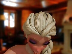 Frozen - Elsa blowjob - animation 02