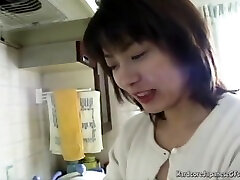 Japanese Babe Insert vampire bite vagina On Her Hairy Pussy Masturbating