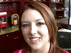 Things get steamy at the office as the brunette gets dicked